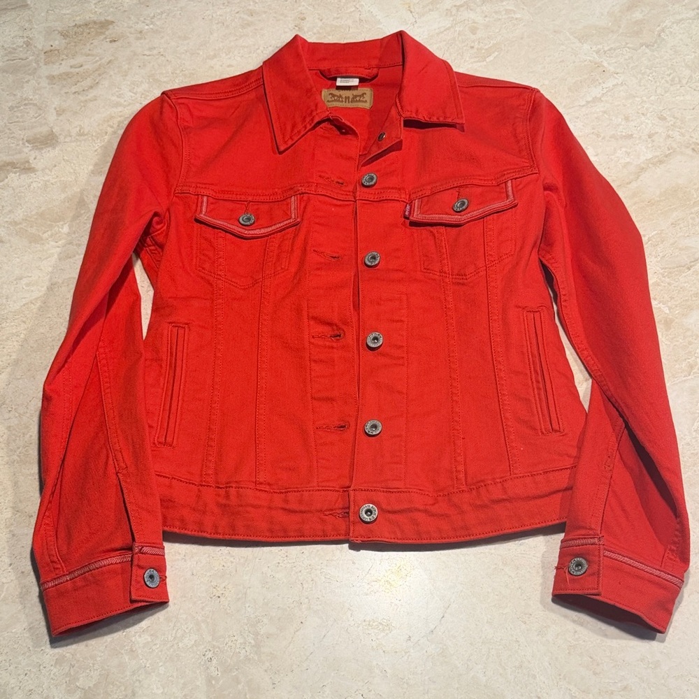 Levi's Bold Red Jean Jacket